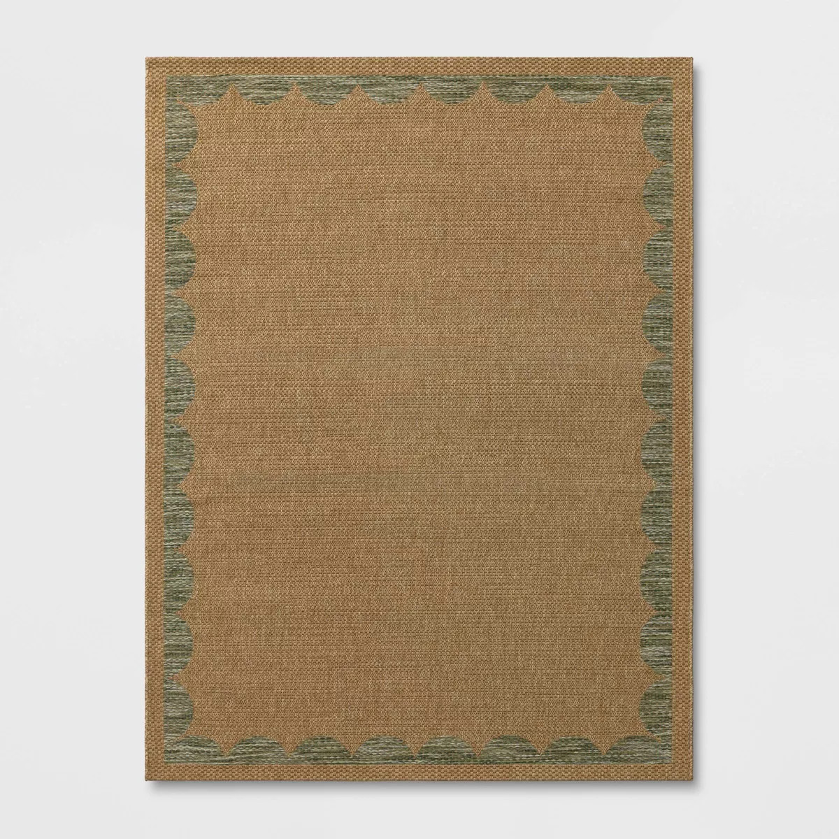 5'3"x7' Grid Rectangular Flat Woven Outdoor Area Rug Green - Threshold™ | Target