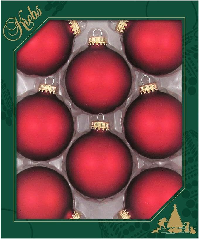 Christmas By Krebs 2 5/8" (67mm) Seamless Glass Ornament [8 Pieces], Decorated Designer Heirloom ... | Amazon (US)