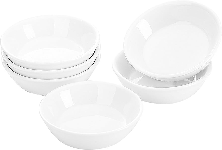 MALACASA Porcelain Creme Brulee Ramekins, Mini White Round Souffle Dishes Ramekin Bowls Dipping S... | Amazon (US)
