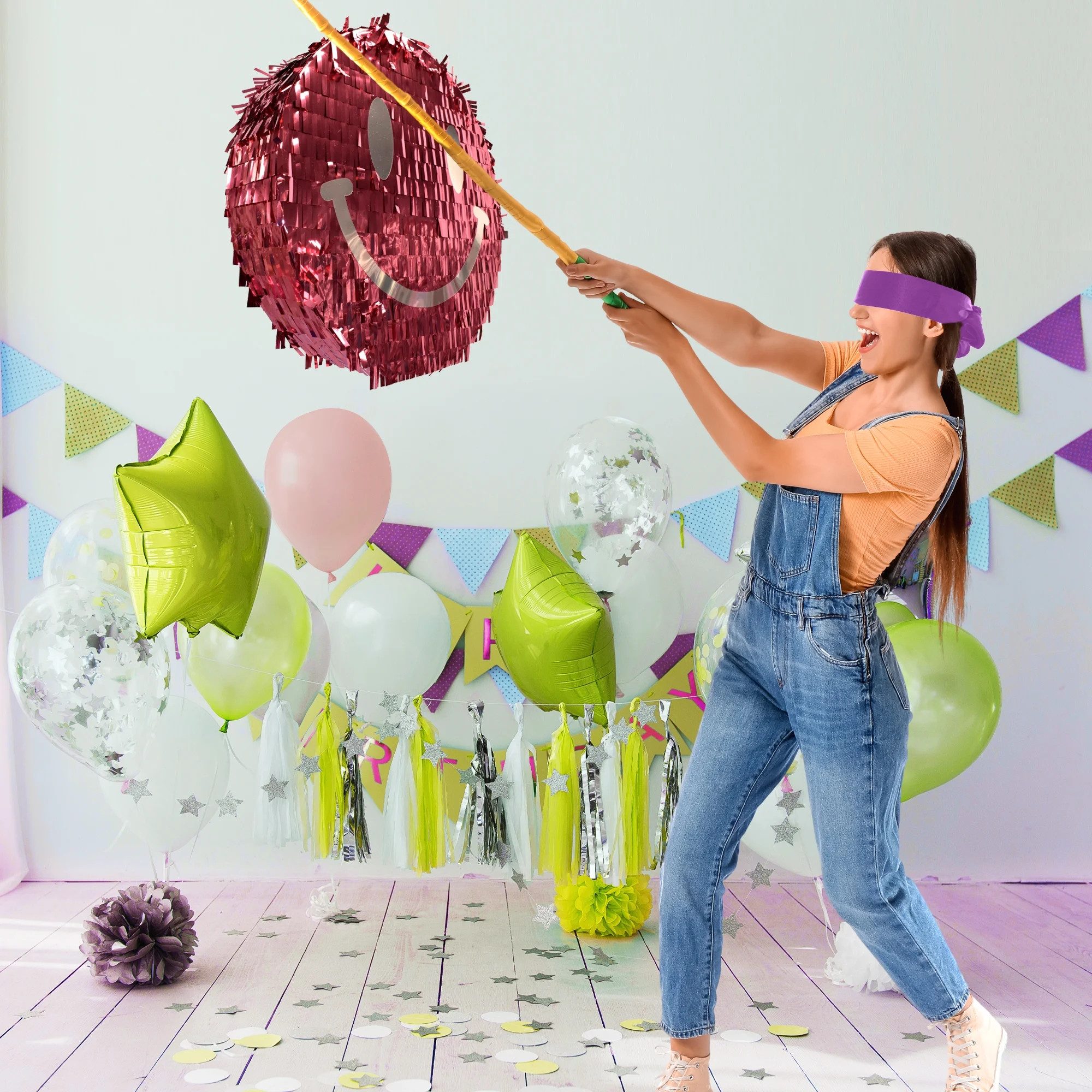 Way To Celebrate Medium Foil Smile Pinata - 1 Pcs/Pack - Walmart.com | Walmart (US)