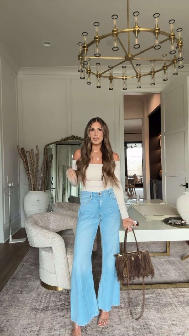 ootd 🤍 wearing a small top and size 27 denim! 

 #LTKgrwm #LTKootd