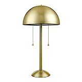 Globe Electric 12976 21" 2-Light Table Lamp, Matte Brass, Double On/Off Pull Chain, Table Lamp fo... | Amazon (US)