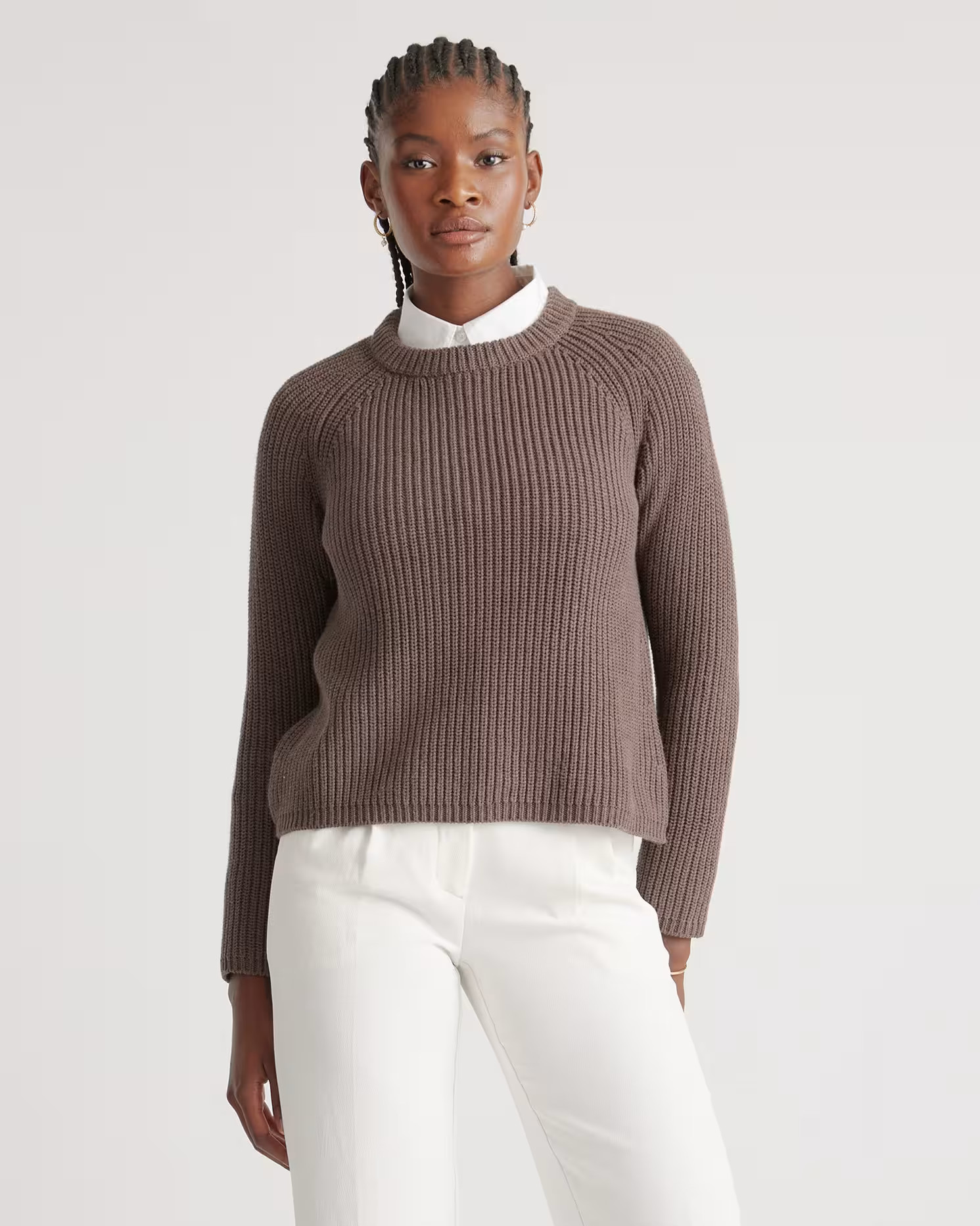 100% Organic Cotton Fisherman Crew Sweater | Quince