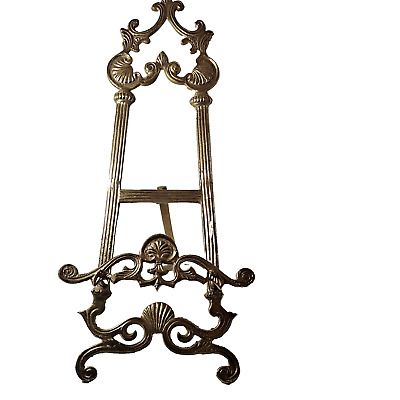 Ornate Handmade Victorian Solid Brass Picture/Plate/Music Book Stand/Easel  18&#039;&#039;  | eBa... | eBay US