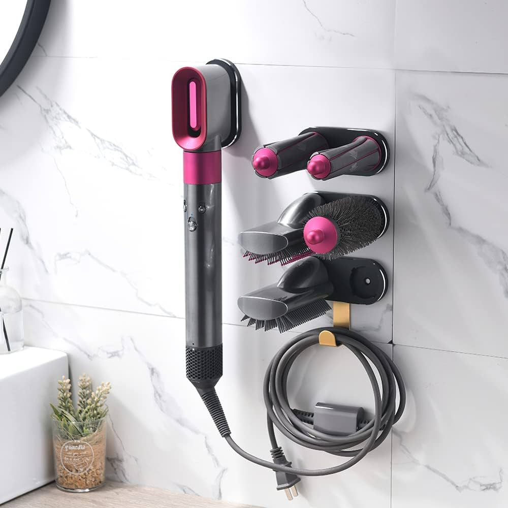 Wall Mount Holder for Dyson Airwrap Styler Hair Curling Iron Barrels and Brushes, Metal Organizer... | Amazon (US)