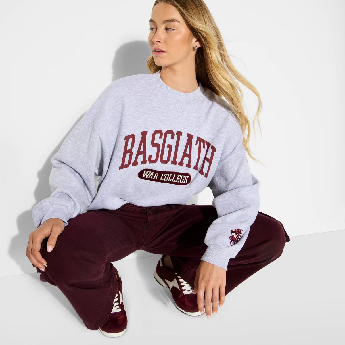 Women's Empyrean Basgiath War College Graphic Sweatshirt - Gray (Target Exclusive) | Target