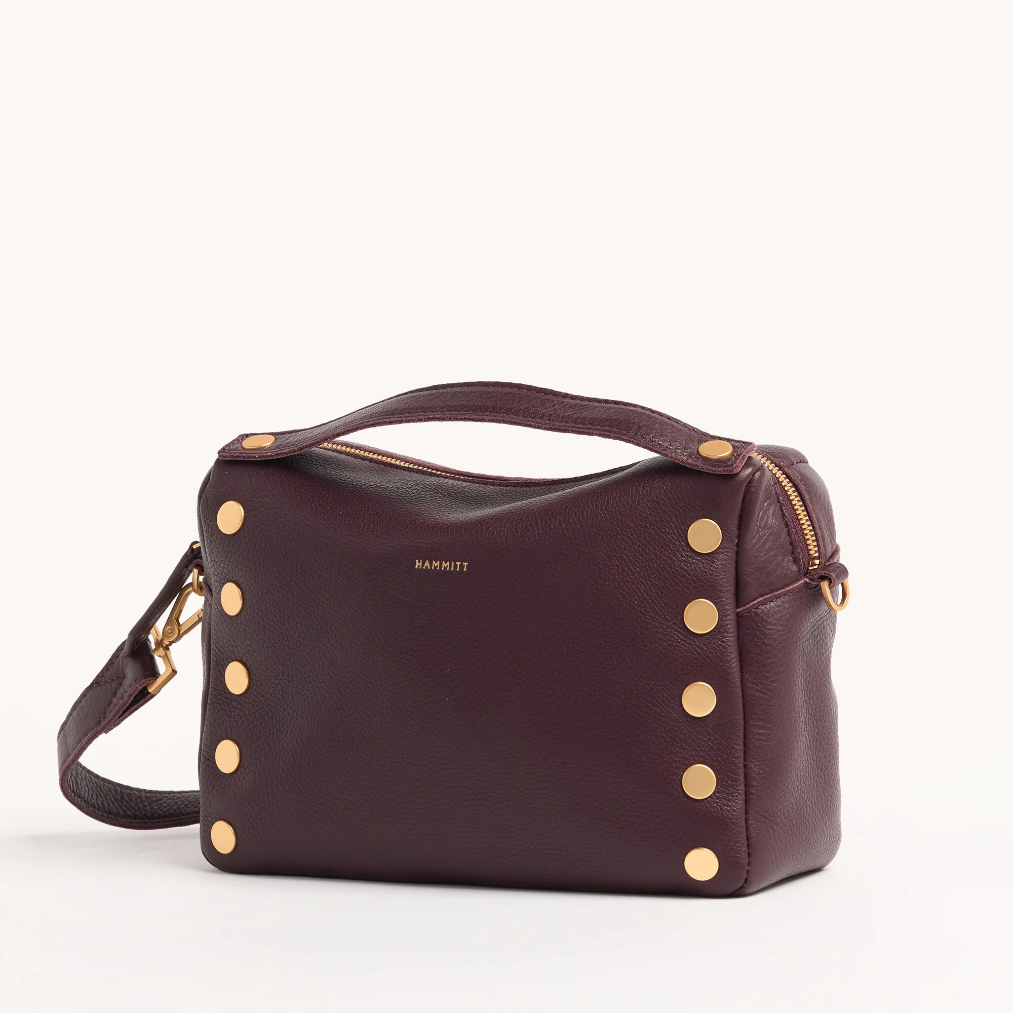 Daniel Crossbody Clutch | Cabernet Pebble/Brushed Gold | sml 840220515652 | Hammitt (US)