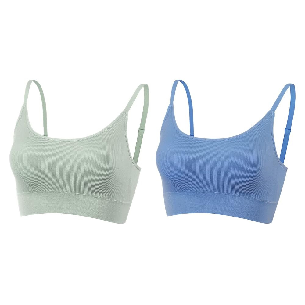 AMRIY Womens Sports Bras for Women Light Support Padded Workout Bras for Women Supportive Seamles... | Amazon (US)