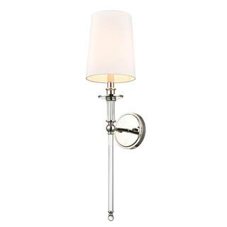 6.5 in. 1-Light Polished Nickel Sconce | The Home Depot