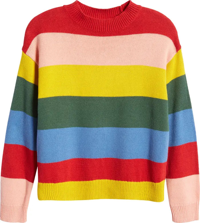 Nordstrom Kids' It's a Vibe Rainbow Stripe Sweater | Nordstrom | Nordstrom