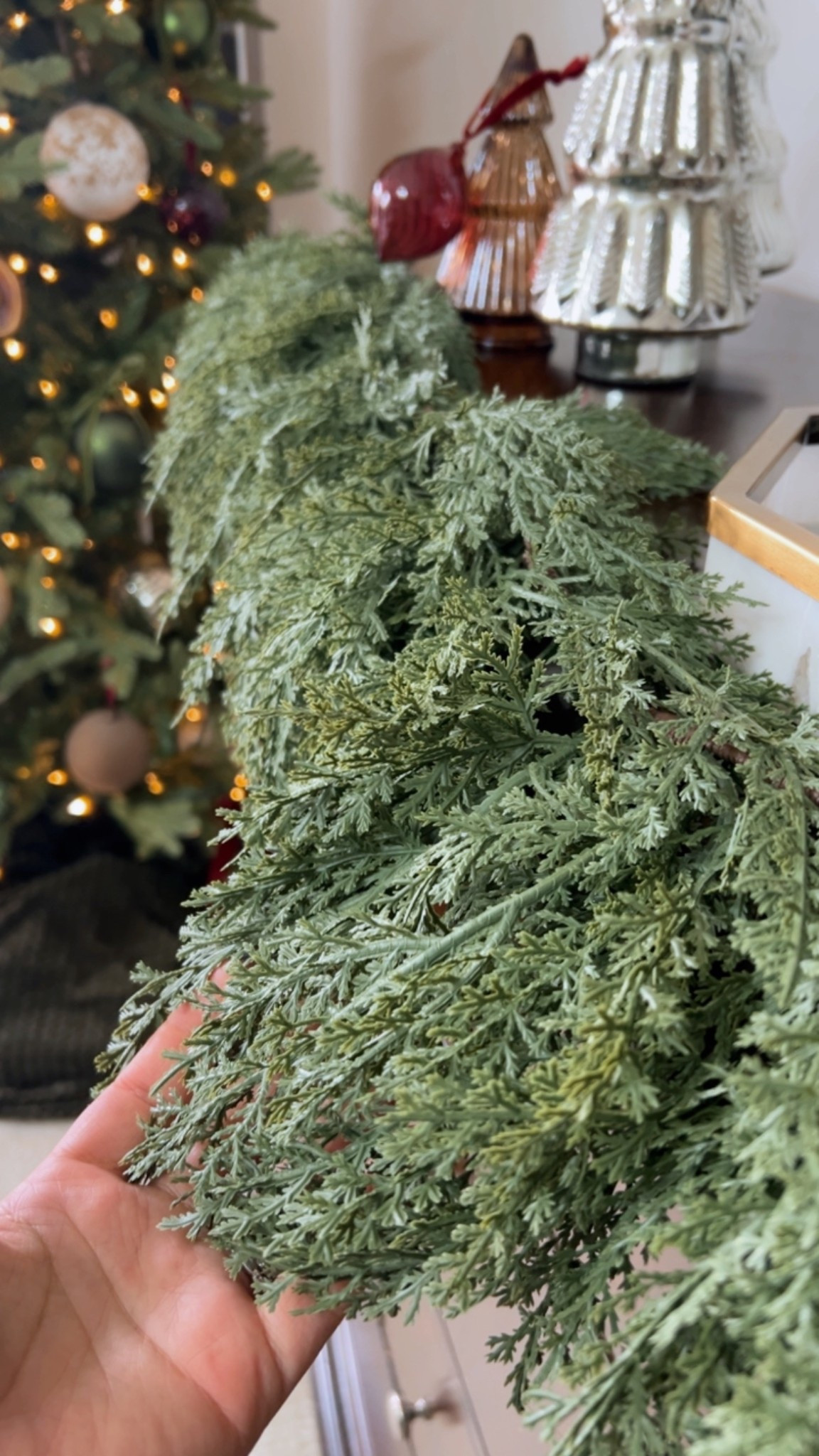 WALMART CEDAR GARLAND
#christmas2025 #cedargarland #walmartfind

#LTKSeasonal #LTKFindsUnder50 #LTKHome