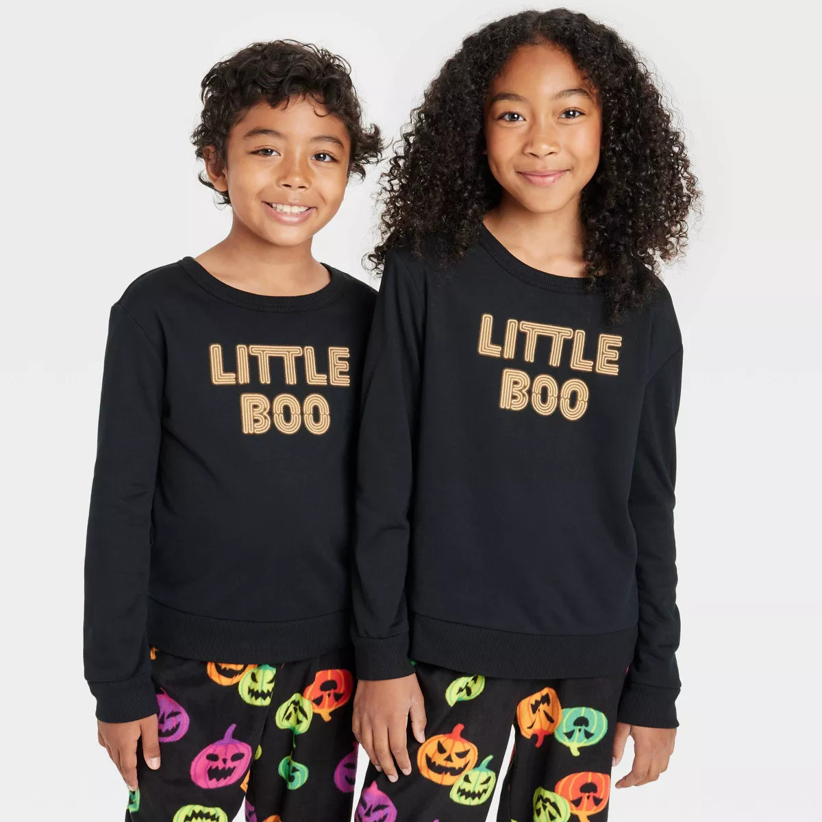 Kids' Halloween "Little BOO" Glow-in-the-Dark Matching Family Pajama Sweatshirt - Hyde & EEK! Bou... | Target