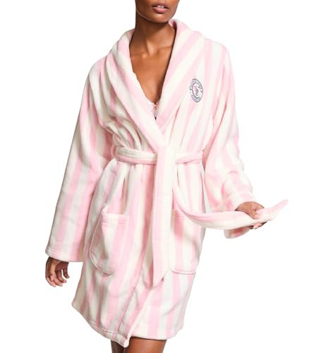 Victoria's Secret Short Cozy Robe, Robes for Women, Pretty Blossom Stripes (XL/XXL) | Amazon (US)
