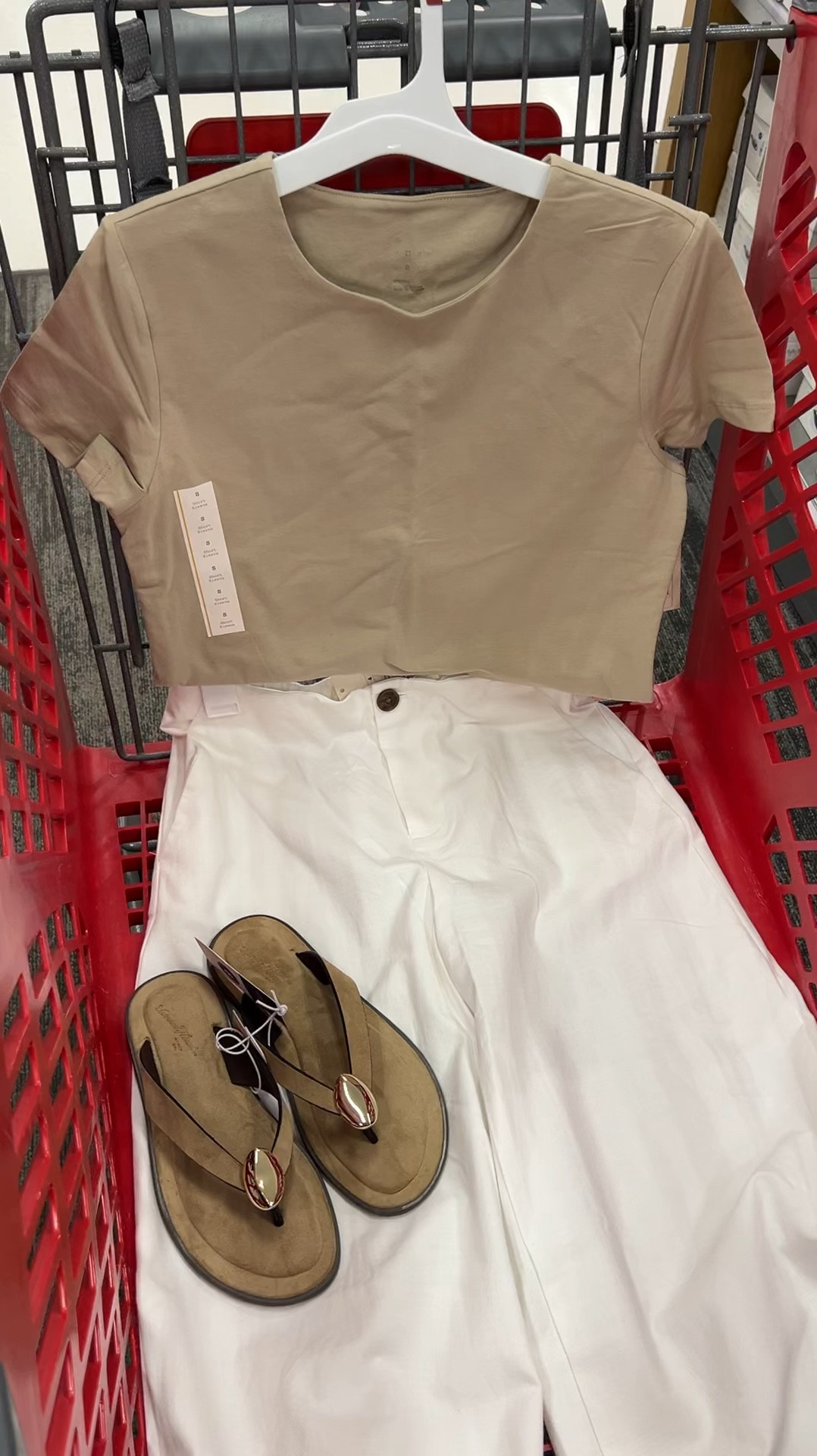 Target double lined tees and white faux linen pants outfit idea #targetstyle 

#LTKootd #LTKOver40