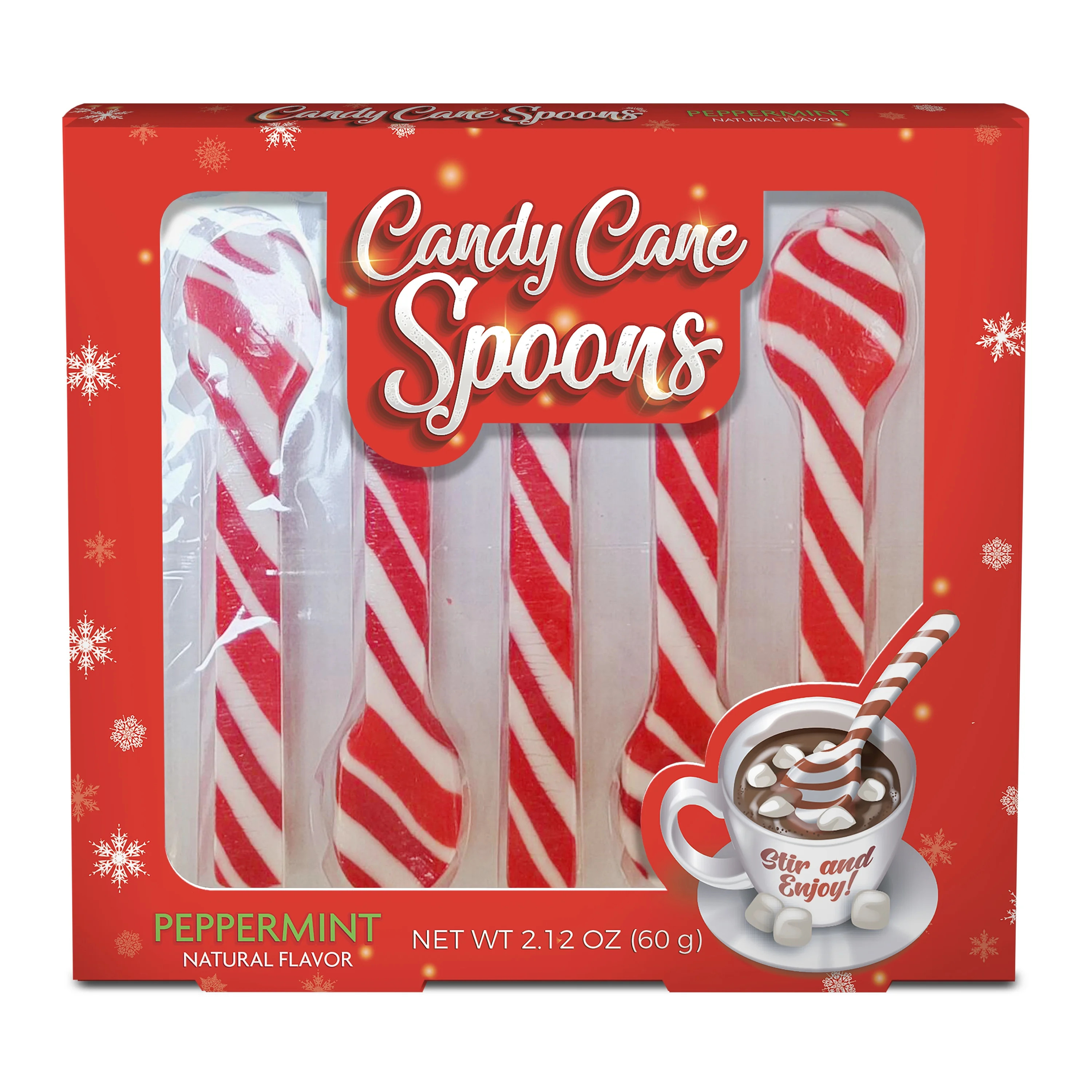 R.L. Albert & Son Candy Cane Peppermint Spoons, 5-Count | Walmart (US)