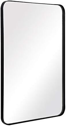 Amazon.com: ANDY STAR Wall Mirror for Bathroom, 24x36 Inch Black Bathroom Mirror, Stainless Steel... | Amazon (US)