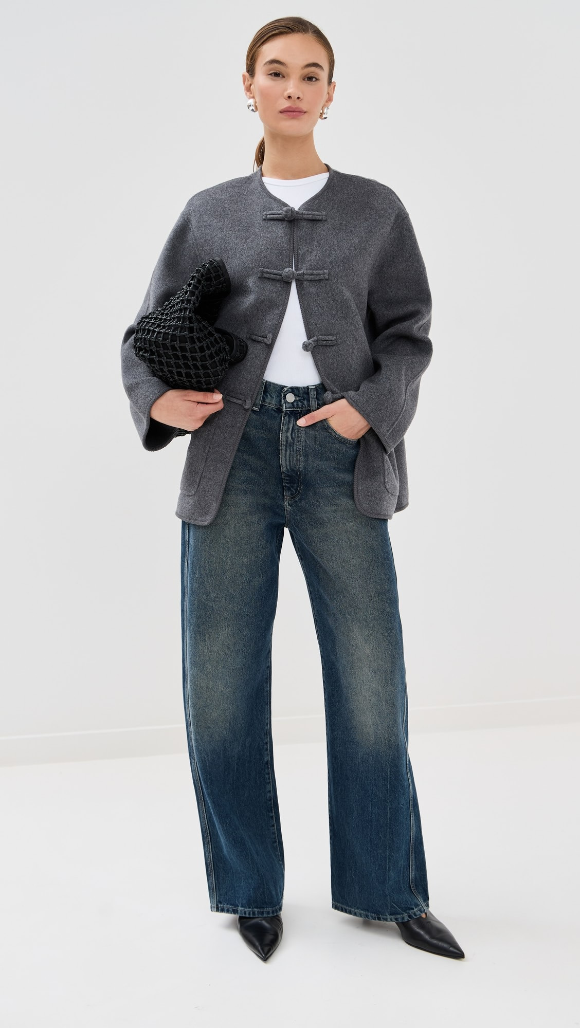 Mandarin Double Faced Wool Jacket | Shopbop
