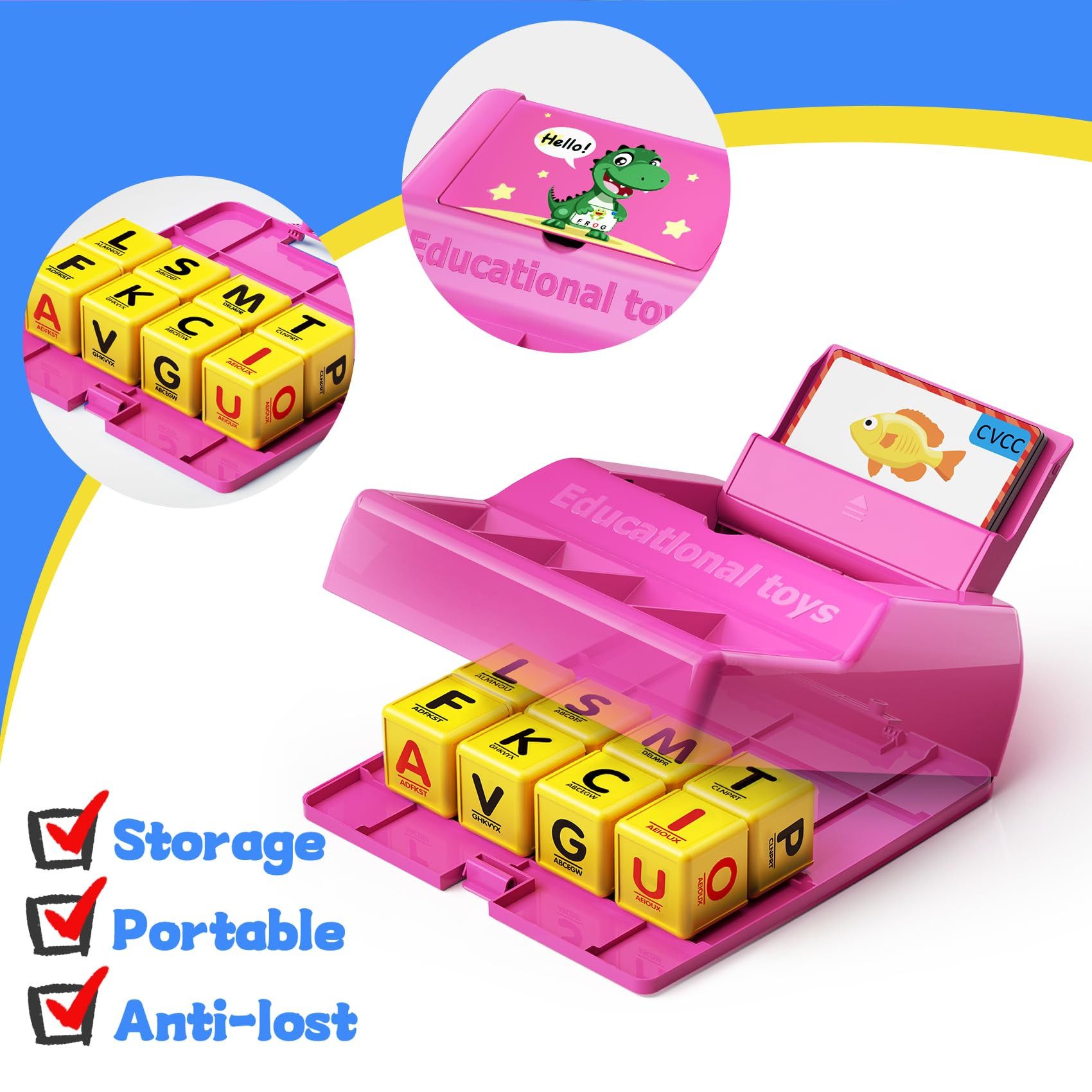 Montessori Matching Letter Game for Kids Ages 3-8 | Educational Learning Spelling Toys with Stora... | Amazon (US)