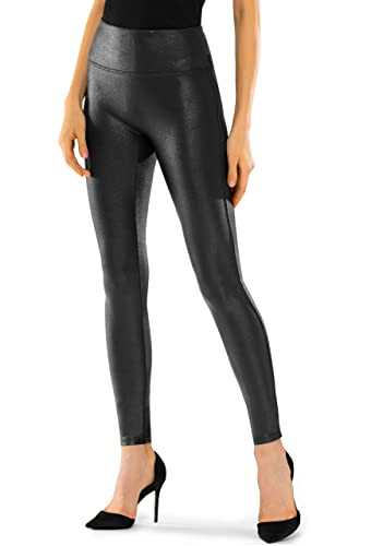 CLIV Faux Leather Leggings for Women High Waisted Stretch Matte Leather Tight Pleather Pants | Amazon (US)