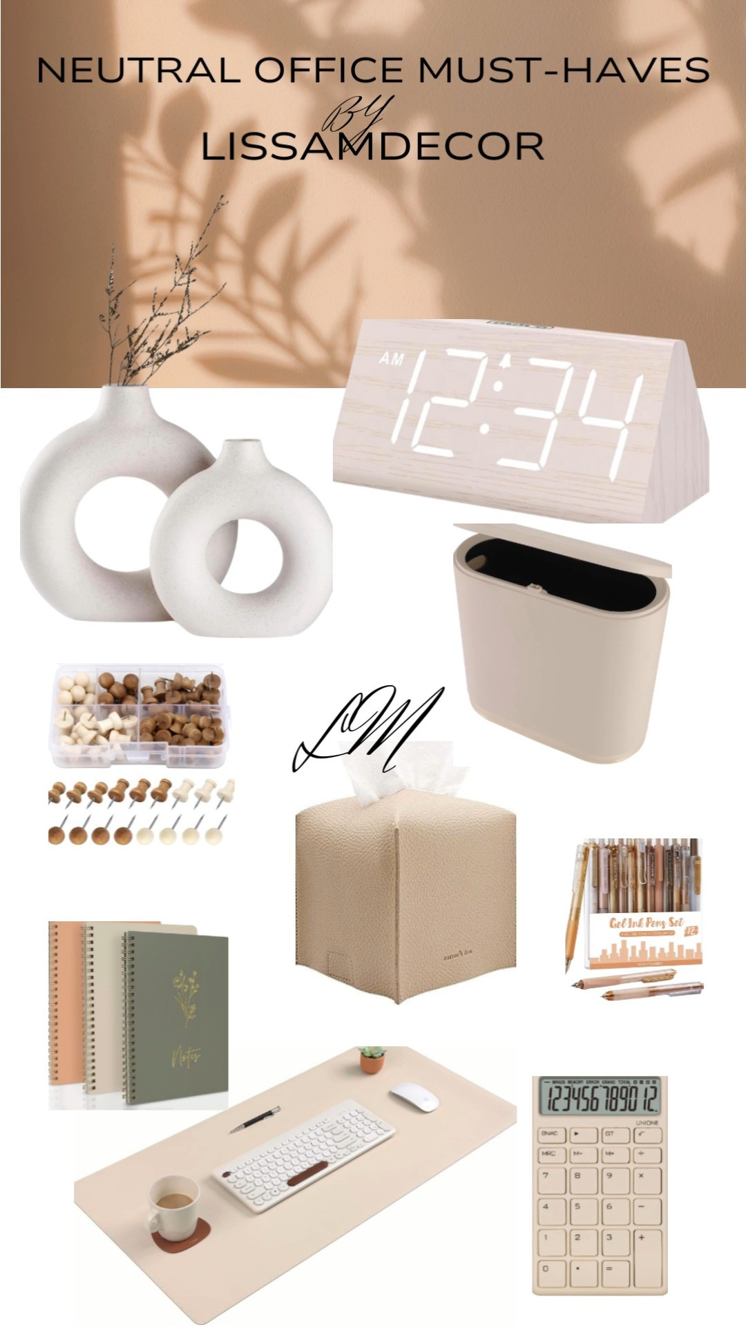 Love these neutral home office picks!

#LTKVideo #LTKhome