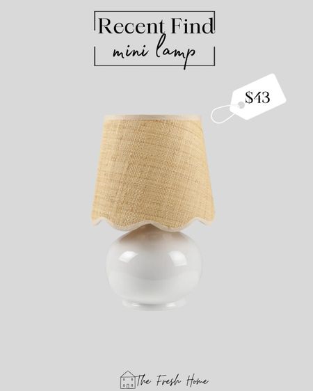 Love this mini lamp with the scallop shade. 

#LTKsalealert #LTKfindsunder50 #LTKhome