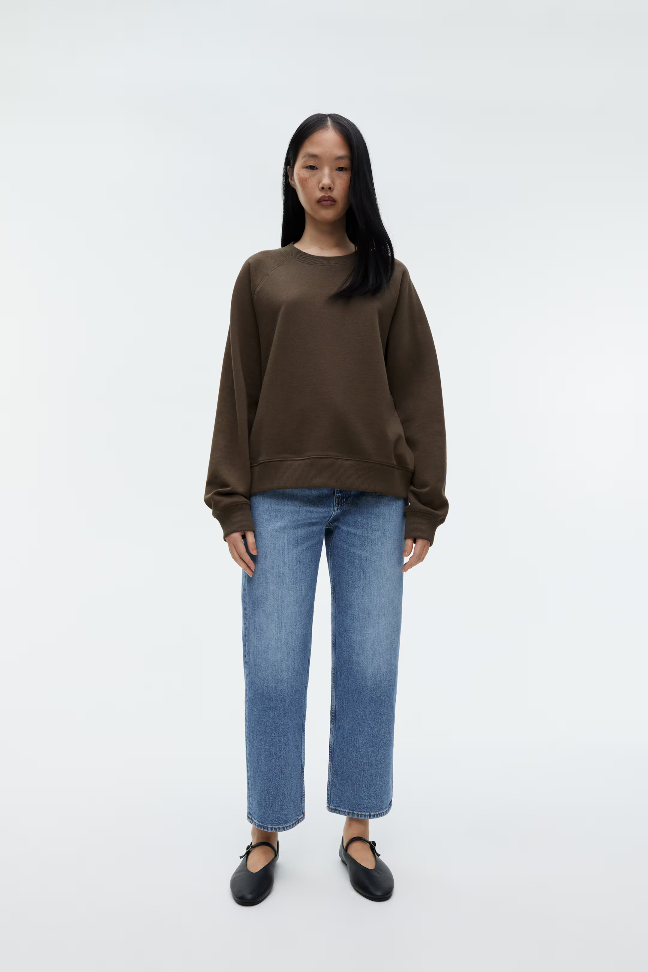 Sweatshirt van zachte badstof | H&M (DE, AT, CH, NL, FI)