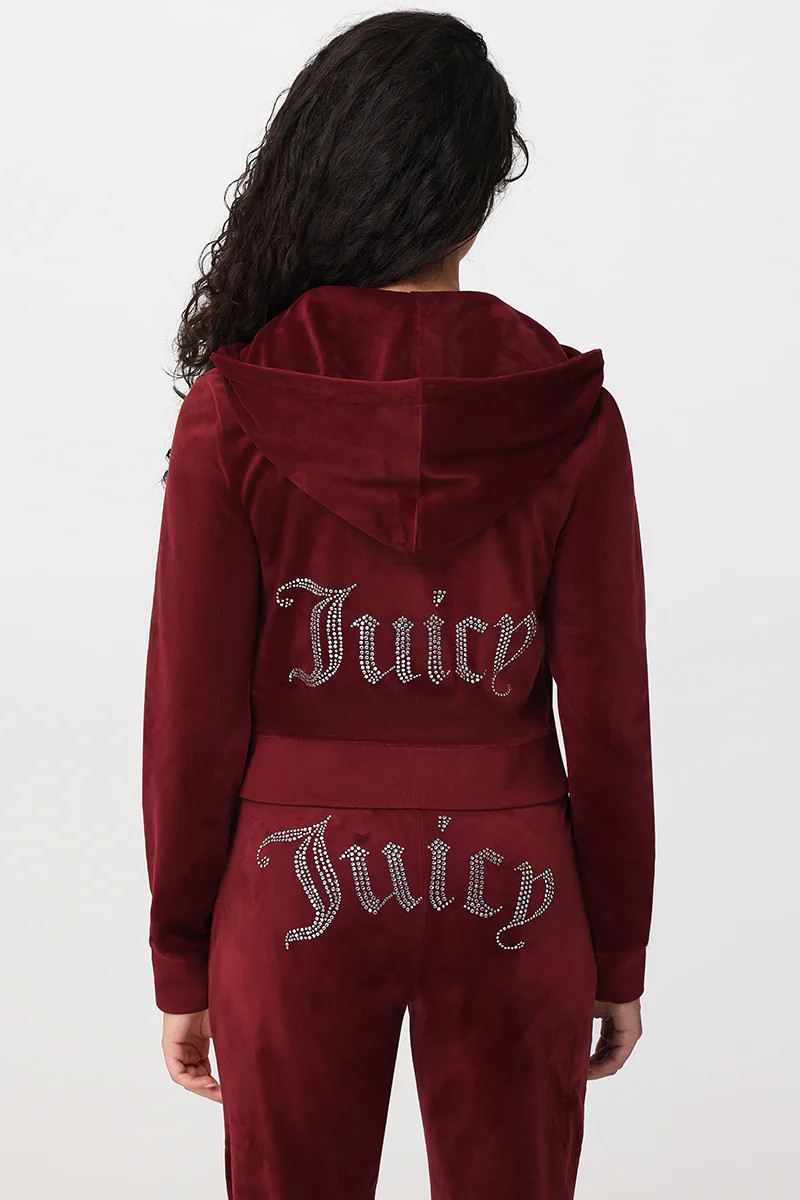OG Big Bling Velour Hoodie | Juicy Couture