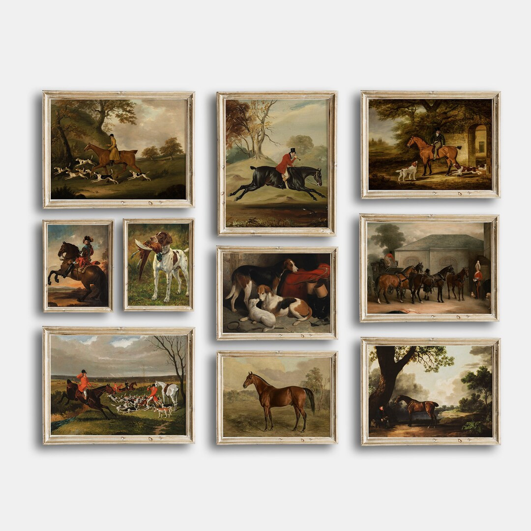 English Country Prints, Landscape Printable Gallery Wall Art Set of 10, English Manor, Vintage Oi... | Etsy (US)