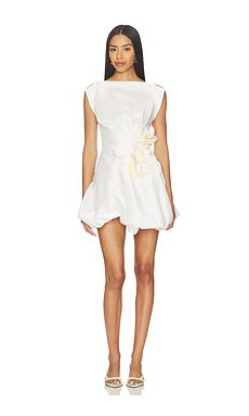 Acler Falldon Mini Dress in Ivory from Revolve.com | Revolve Clothing (Global)