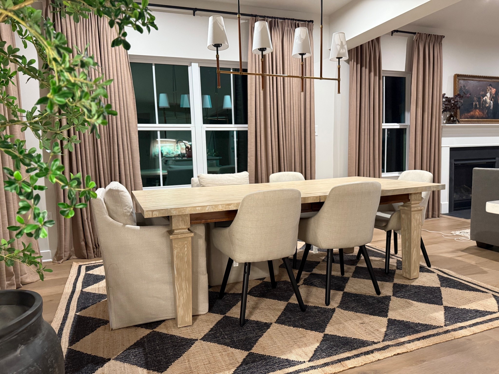 Pottery Barn, Restoration Hardware, Wayfair and Two Pages make up this dining roomm

#LTKHome
