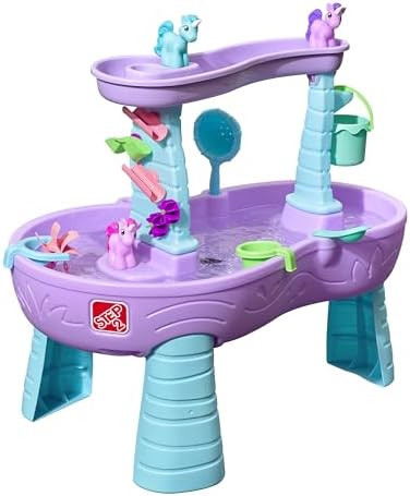 Step2 Rain Showers and Unicorns Water Table, Kids Water and Sand Activity Sensory Playset, Summer... | Amazon (US)
