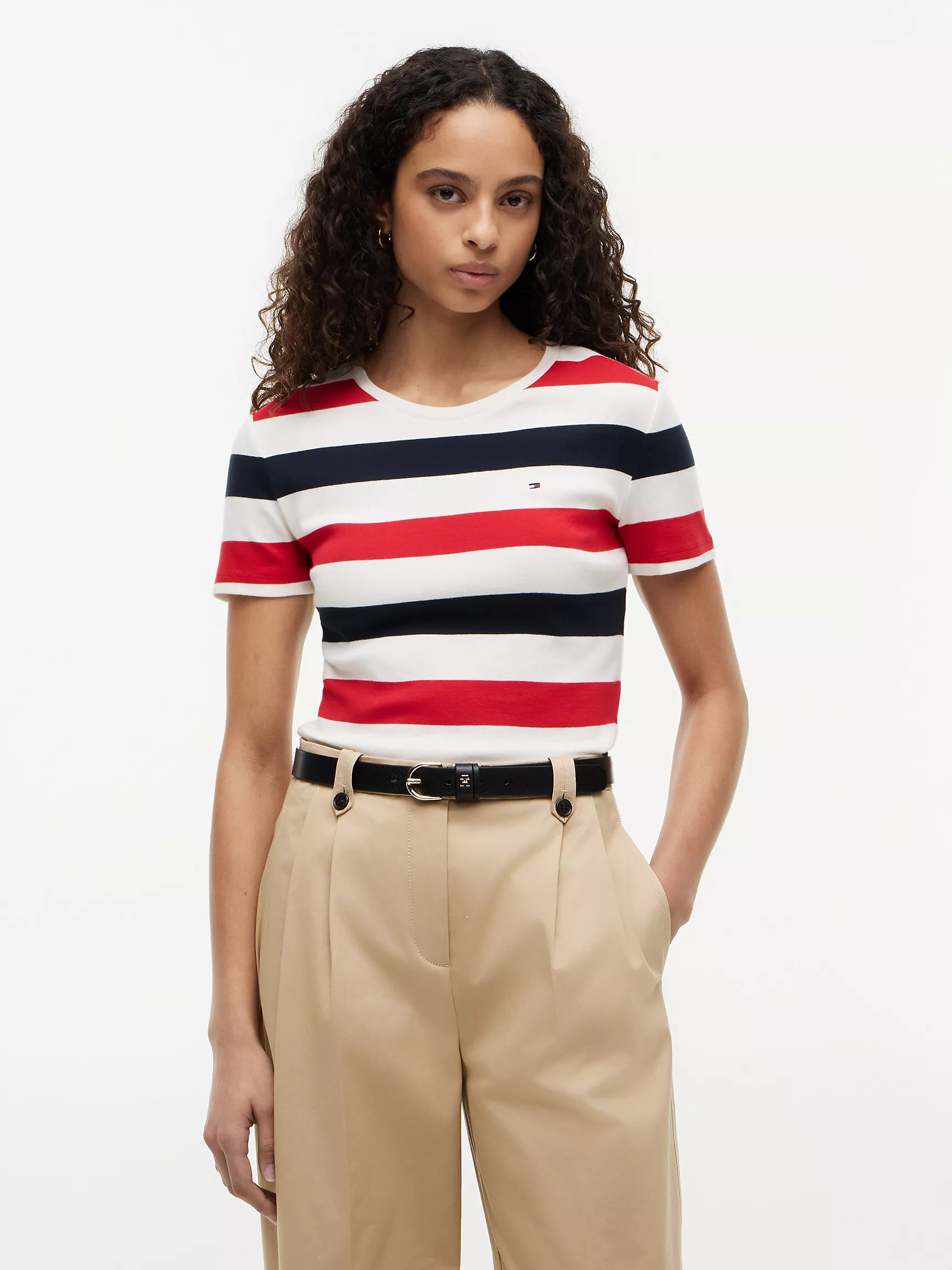 Rugby Stripe Crewneck T-Shirt | Tommy Hilfiger | Tommy Hilfiger (US)