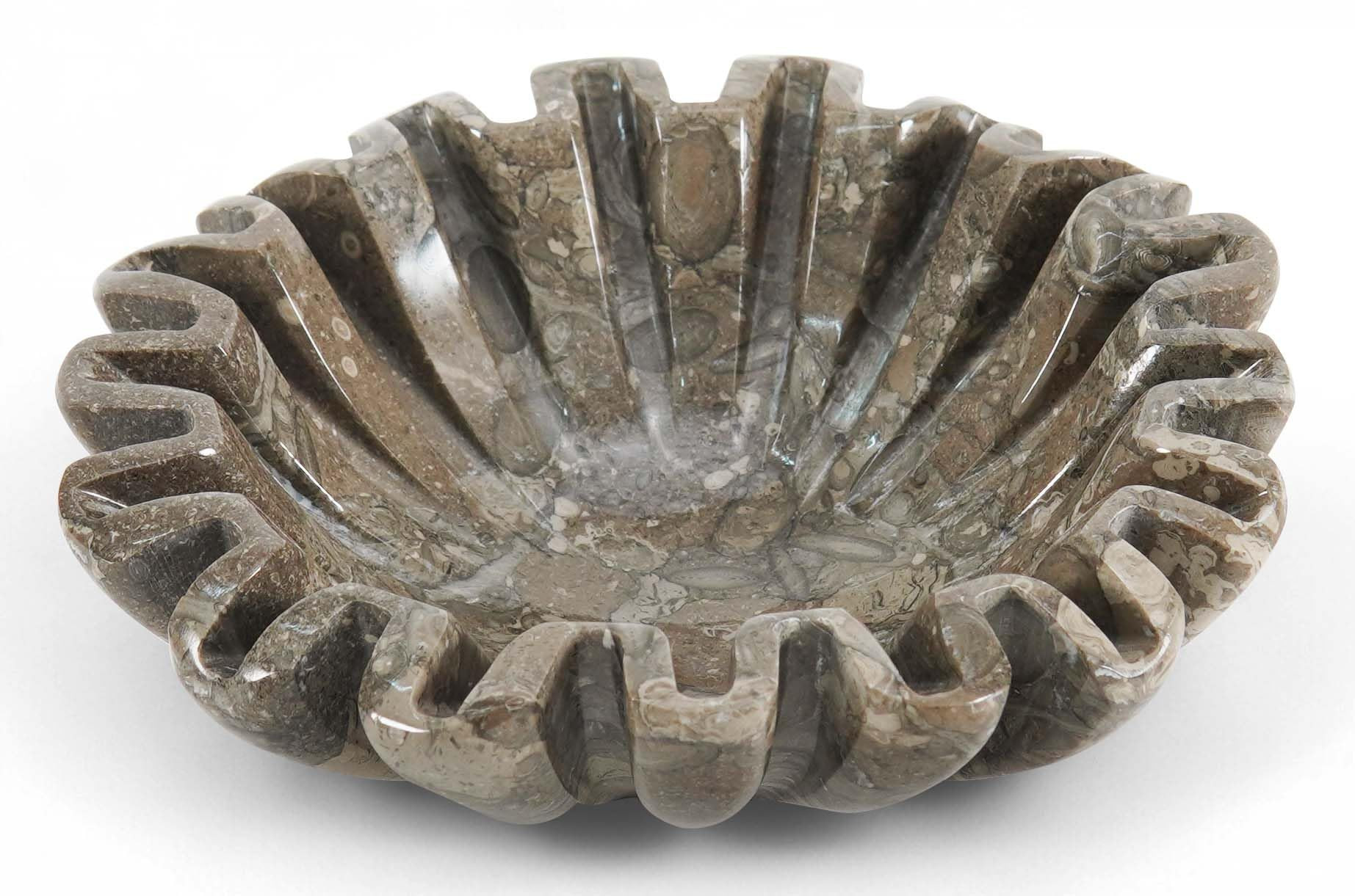 Marble Ruffle Bowl 10 Inch Oceanic Large Decorative Fruit Bowl for Kitchen Counter and Dining Tab... | Amazon (US)