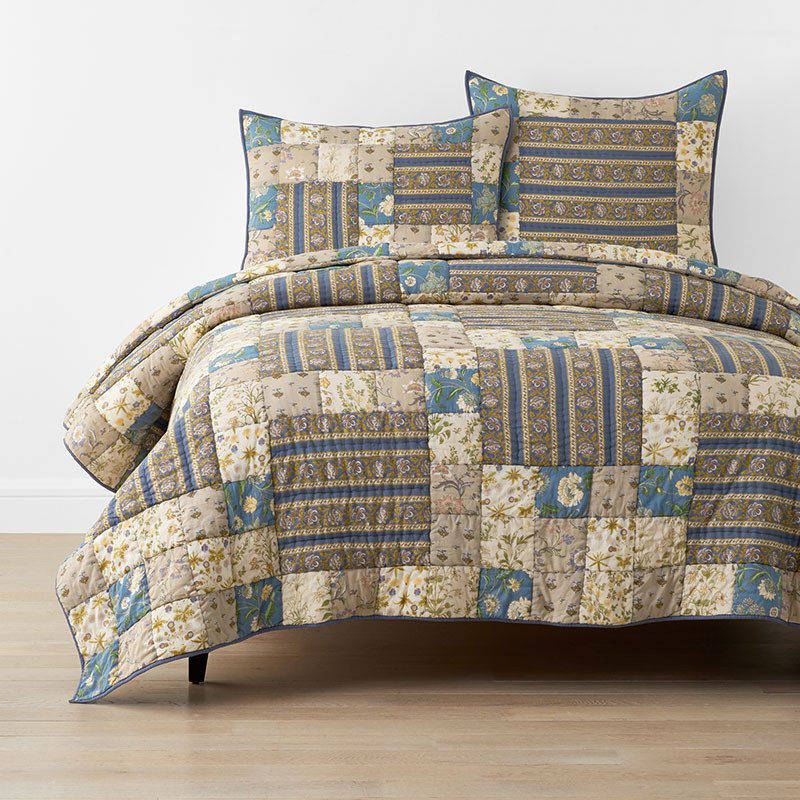Dorothea Patchwork Quilt - Blue Multi, Full/Queen | The Company Store