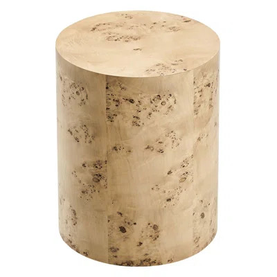Modway Cosmos 16" Round Burl Wood Side Table | Wayfair North America