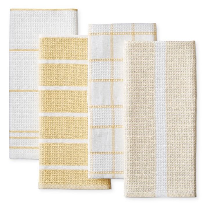 Williams Sonoma Super Absorbent Waffle Weave Multi-Pack Towels, Set of 4 | Williams-Sonoma