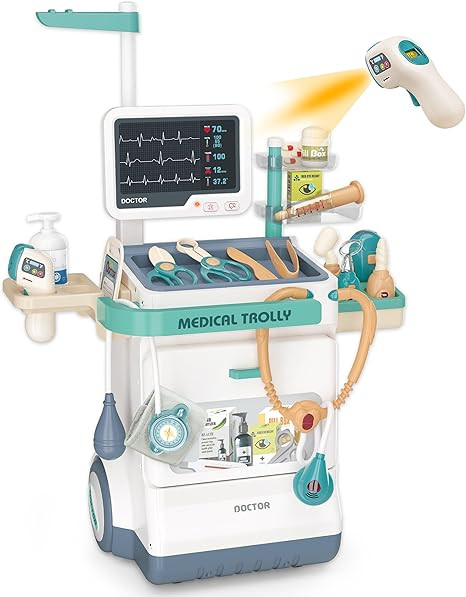 Deluxe Doctor Kit for Kids - 26 Piece Pretend Medical Station Toy Set with Play Stethoscope and M... | Amazon (US)