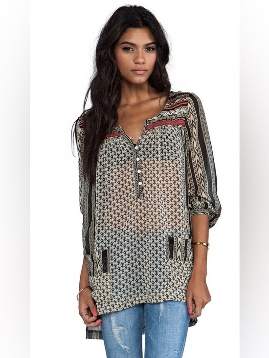 Free People Feather in the Wind Tunic- Tea Combo | Poshmark