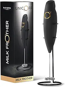 Milk Frother Matte Black - Coffee Frother Handheld with Electric Whisk - 19000 rpm - Book Recipes... | Amazon (US)
