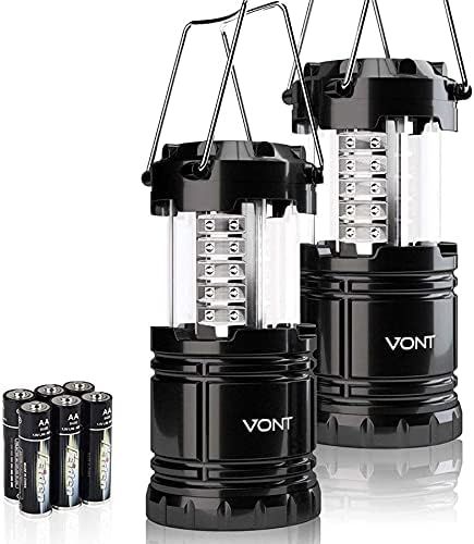 Vont 2 Pack LED Camping Lantern, Super Bright Portable Survival Lanterns, Must Have During Hurric... | Amazon (US)