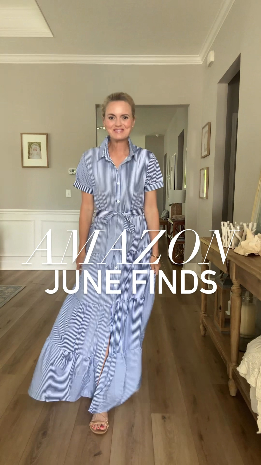 Wrapping June already with the best Amazon finds for the month!

Blue and white striped dress - a classic! Functional buttons and lightweight, breezy fabric

Pink dress - so cute! Not lined so will need a slip underneath. Wearing the size small 

Wrap skirt and tank - skirt is ok quality but would be so cute for vacation or worn with a swimsuit. The tank is the best with the scalloped details - wearing the size small for both

Green dress - so good! Tuckernuck look alike!

White dress - dropped waist, so cute worn with a cardigan. A little short on me and I’m 5’6. Wearing the size small. 

Red top and shorts - adore this top! Perfect for the 4th with white or denim shorts! Wearing the size small 

Yellow top and skort - wearing today! Such a cute outfit! Another favorite summer top and love it paired with the skort. Size small top and XS skort

Blue dress - runs big so size down if you can. Has pockets and the material is so soft! Wearing the size small  


#LTKFindsUnder100 #LTKStyleTip #LTKOver40