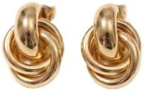 14K Gold Plated Small Textured Interlocking Double Ring Stud Earrings for Women, Modern Gold Stat... | Amazon (US)