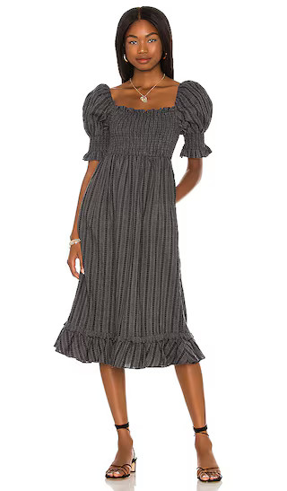 Margret Midi Dress in Black | Revolve Clothing (Global)