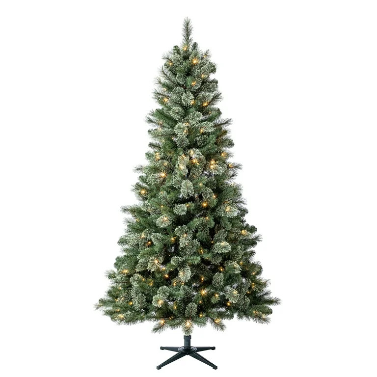 7.5 ft Pre-Lit Liberty Cashmere Pine Artificial Christmas Tree with 300 Color-Changing LED Lights... | Walmart (US)