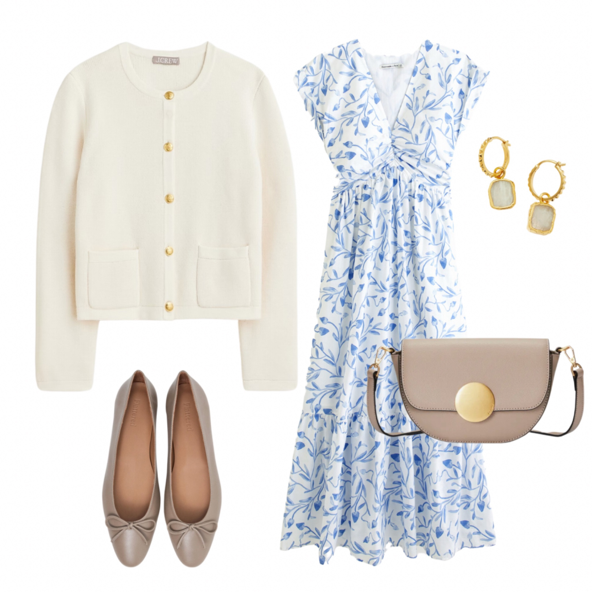 Cardigan styling, tweed jacket, spring dress, summer dress, neutral ballerinas, neutral flats

#LTKworkwear #LTKstyletip #LTKshoecrush