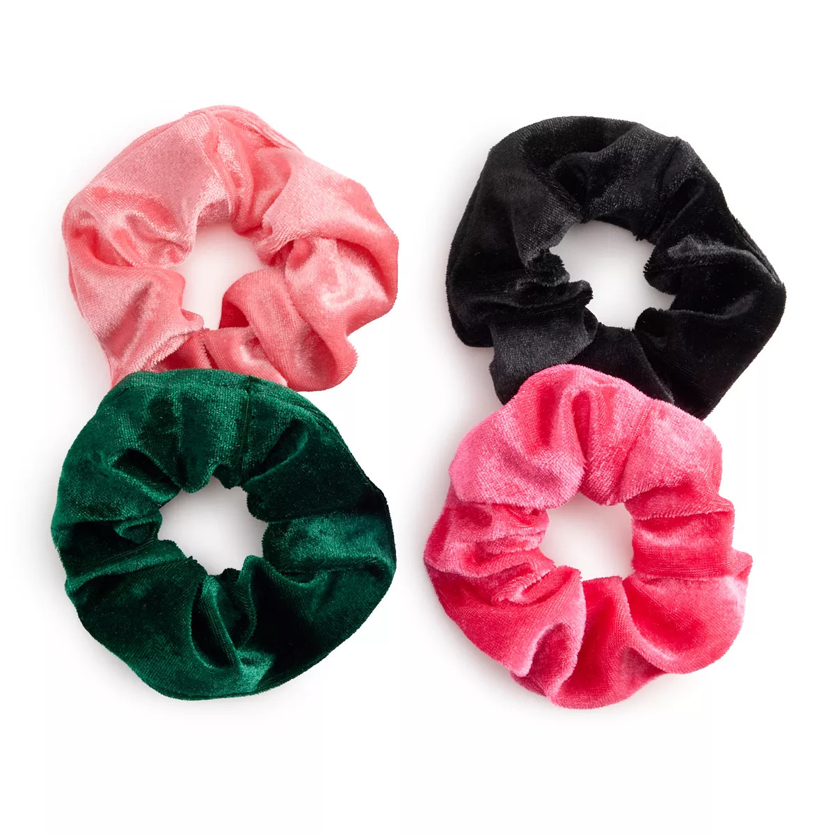 Wicked 4-Piece Velvet Scrunchie Set | Kohl's