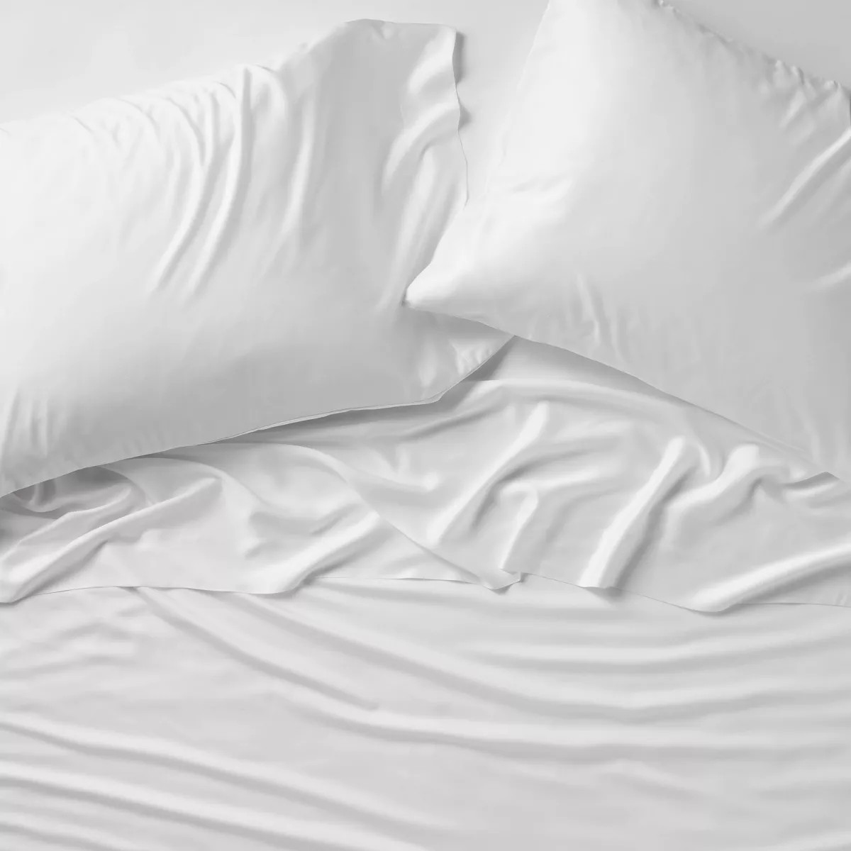 Queen 400 Thread Count Rayon from Bamboo Sheet Set White - Casaluna™ | Target