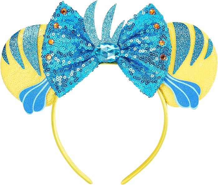 Mouse Ear Headband, Flounder Ears for Women Girls Adult | Amazon (US)