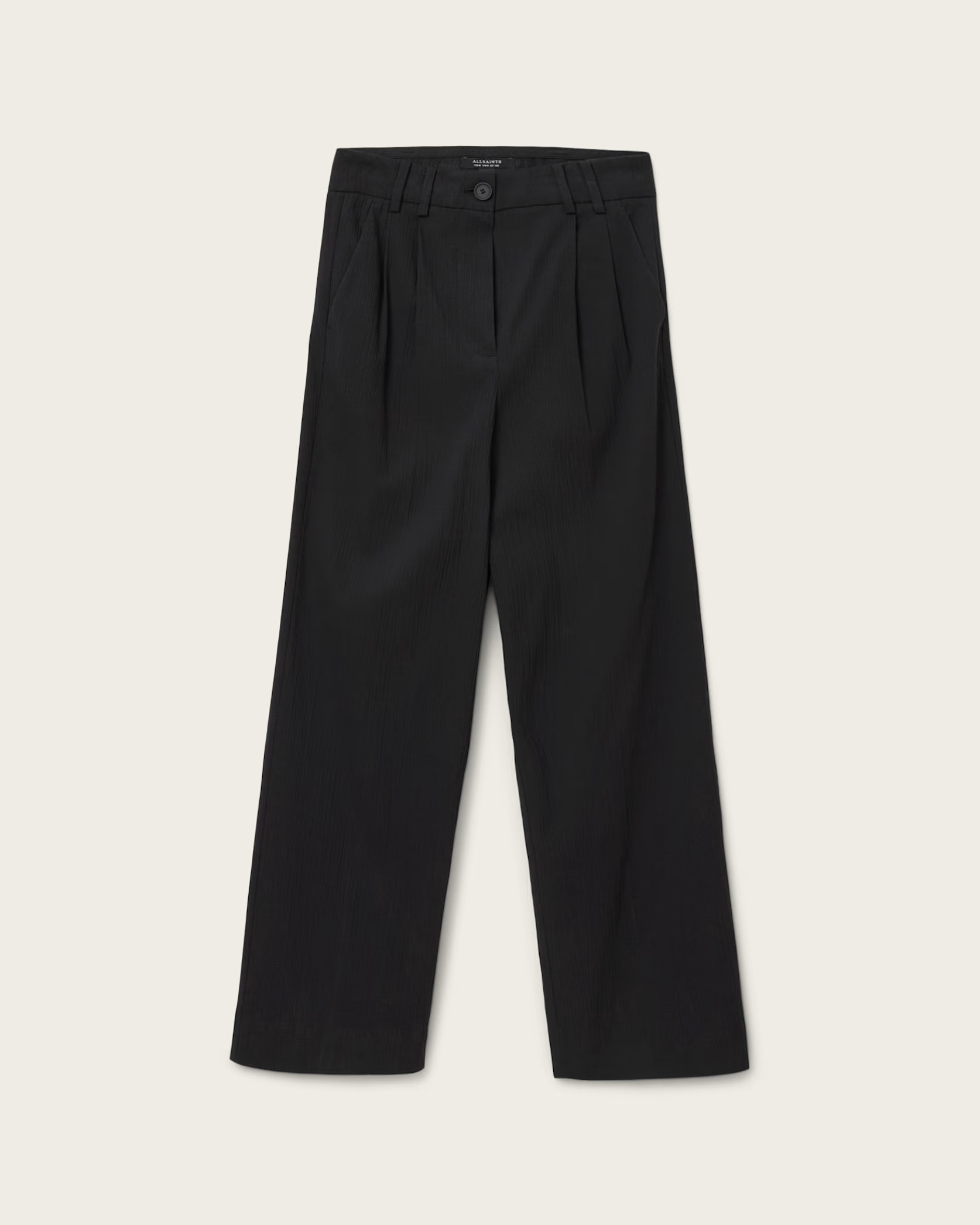 Essen Wide Leg Trousers Black | ALLSAINTS | AllSaints UK