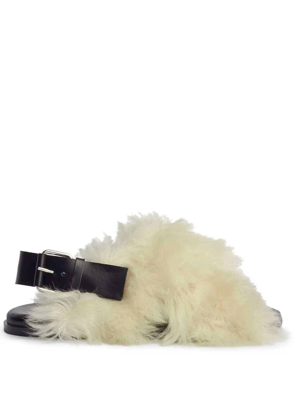 square shearling sandals | Farfetch Global